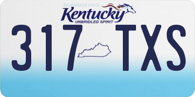 KY license plate 317TXS