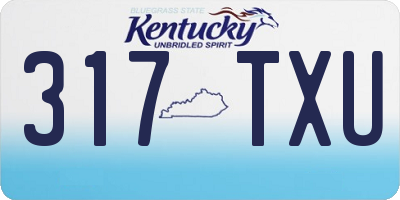 KY license plate 317TXU