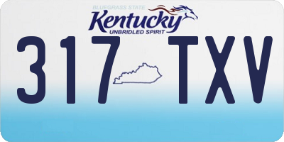 KY license plate 317TXV