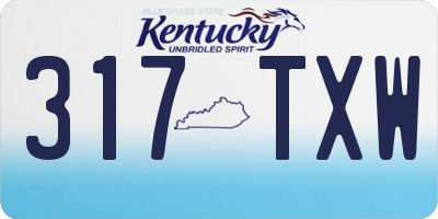KY license plate 317TXW