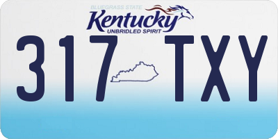 KY license plate 317TXY