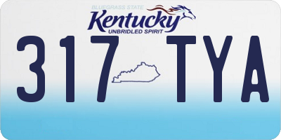 KY license plate 317TYA