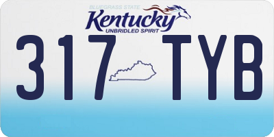 KY license plate 317TYB