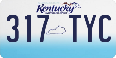 KY license plate 317TYC