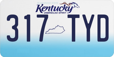 KY license plate 317TYD