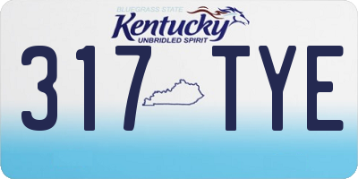 KY license plate 317TYE
