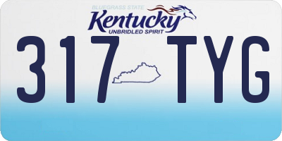 KY license plate 317TYG