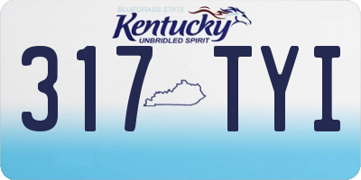 KY license plate 317TYI