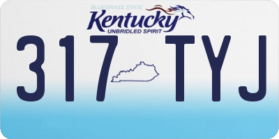 KY license plate 317TYJ