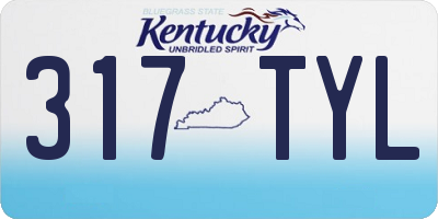 KY license plate 317TYL