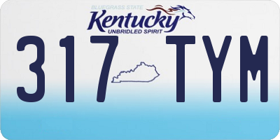 KY license plate 317TYM