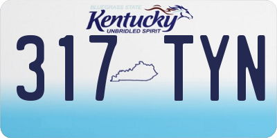 KY license plate 317TYN