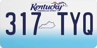 KY license plate 317TYQ