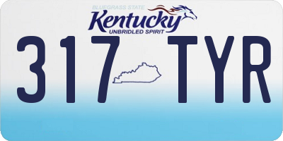 KY license plate 317TYR