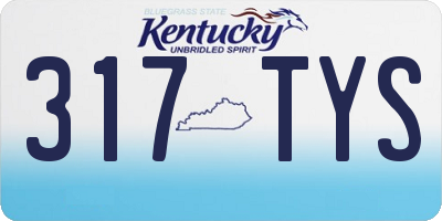 KY license plate 317TYS