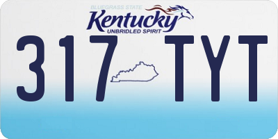 KY license plate 317TYT