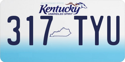 KY license plate 317TYU