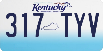 KY license plate 317TYV