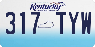 KY license plate 317TYW