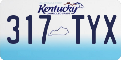 KY license plate 317TYX