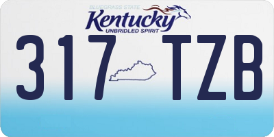 KY license plate 317TZB