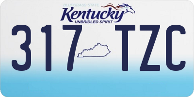 KY license plate 317TZC