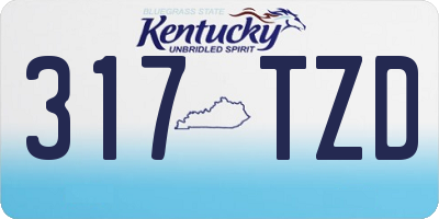 KY license plate 317TZD