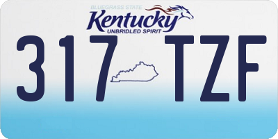 KY license plate 317TZF