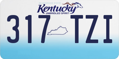 KY license plate 317TZI