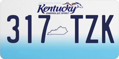 KY license plate 317TZK