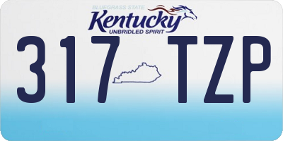 KY license plate 317TZP