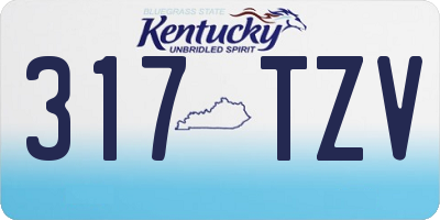 KY license plate 317TZV