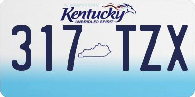 KY license plate 317TZX