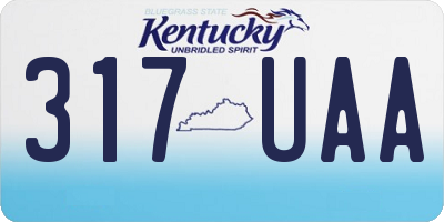 KY license plate 317UAA