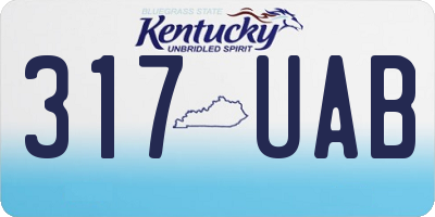 KY license plate 317UAB