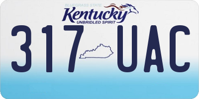 KY license plate 317UAC