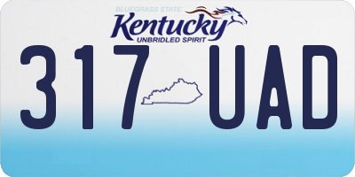 KY license plate 317UAD