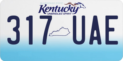KY license plate 317UAE