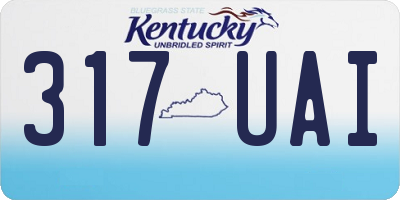 KY license plate 317UAI
