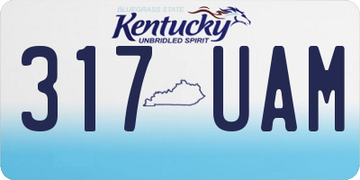 KY license plate 317UAM