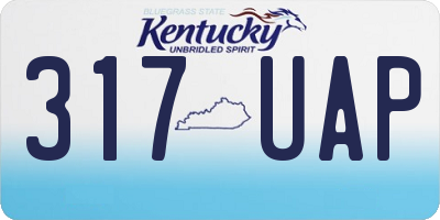 KY license plate 317UAP