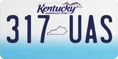 KY license plate 317UAS