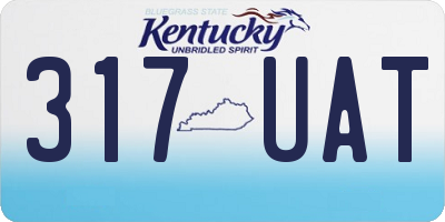 KY license plate 317UAT