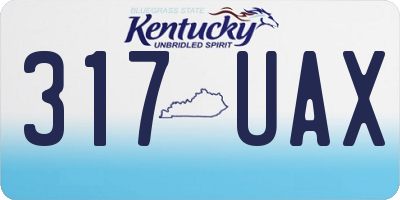 KY license plate 317UAX