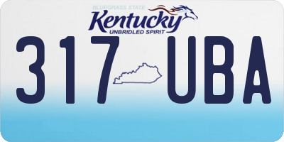 KY license plate 317UBA
