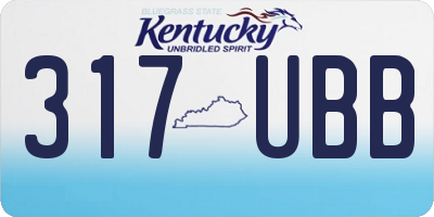 KY license plate 317UBB