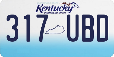 KY license plate 317UBD