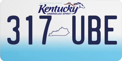 KY license plate 317UBE