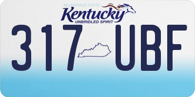 KY license plate 317UBF