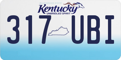 KY license plate 317UBI